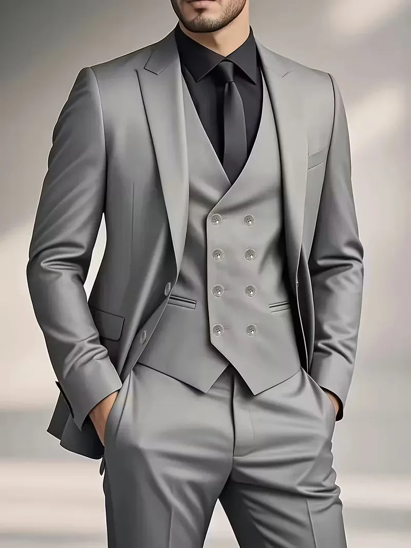 Men's Stylish Slim Fit Suit Set | Double-Breasted