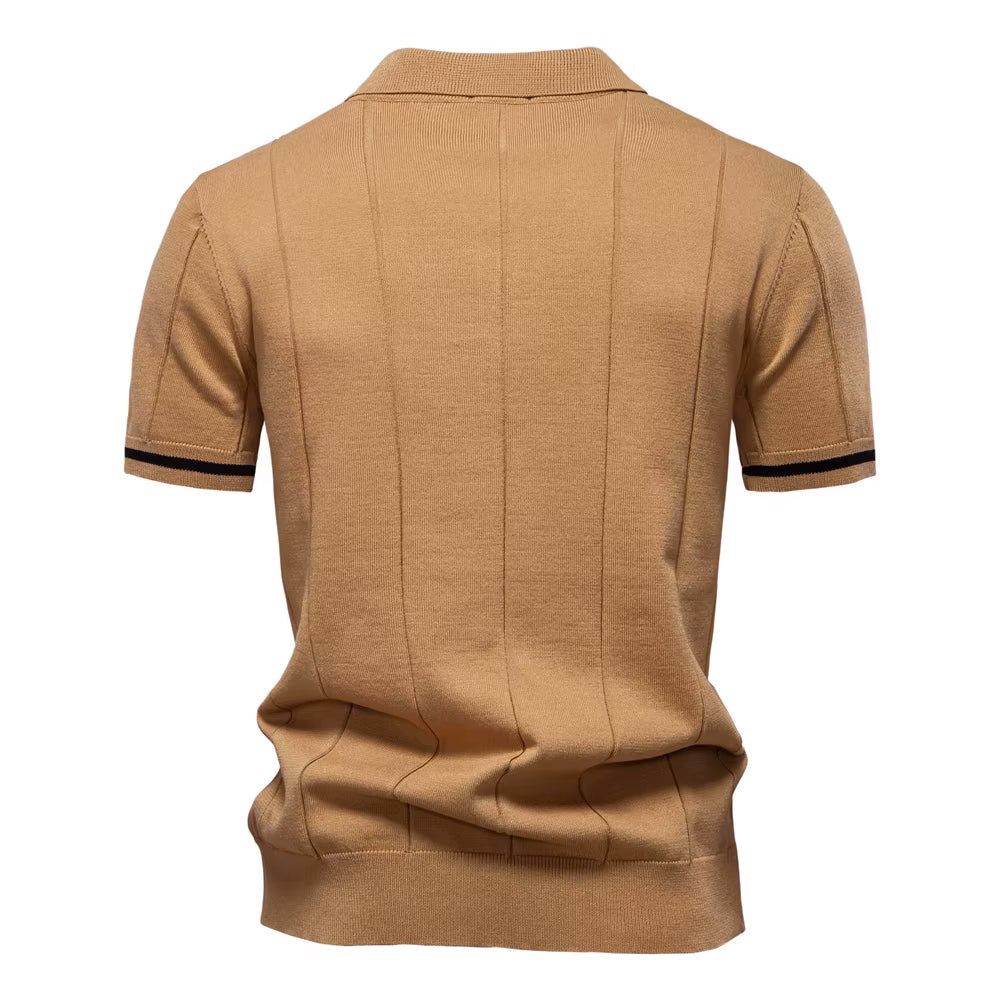 Men's Stylish Quarter-Zip Polo | Casual
