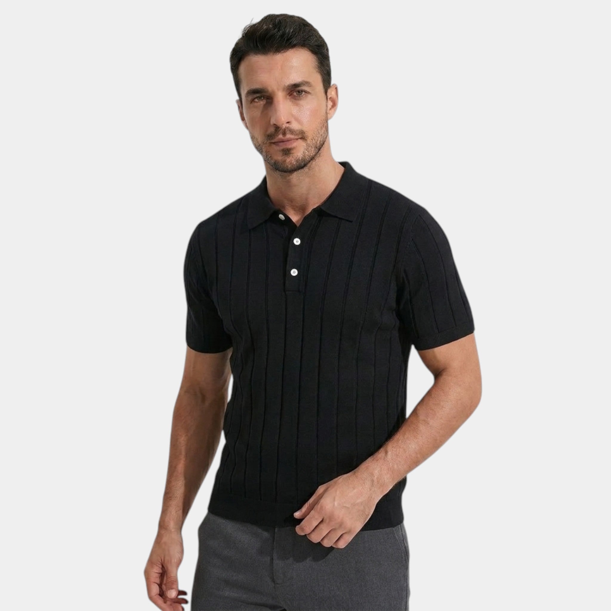 Men’s Slim Fit Casual Knitted Polo Shirt