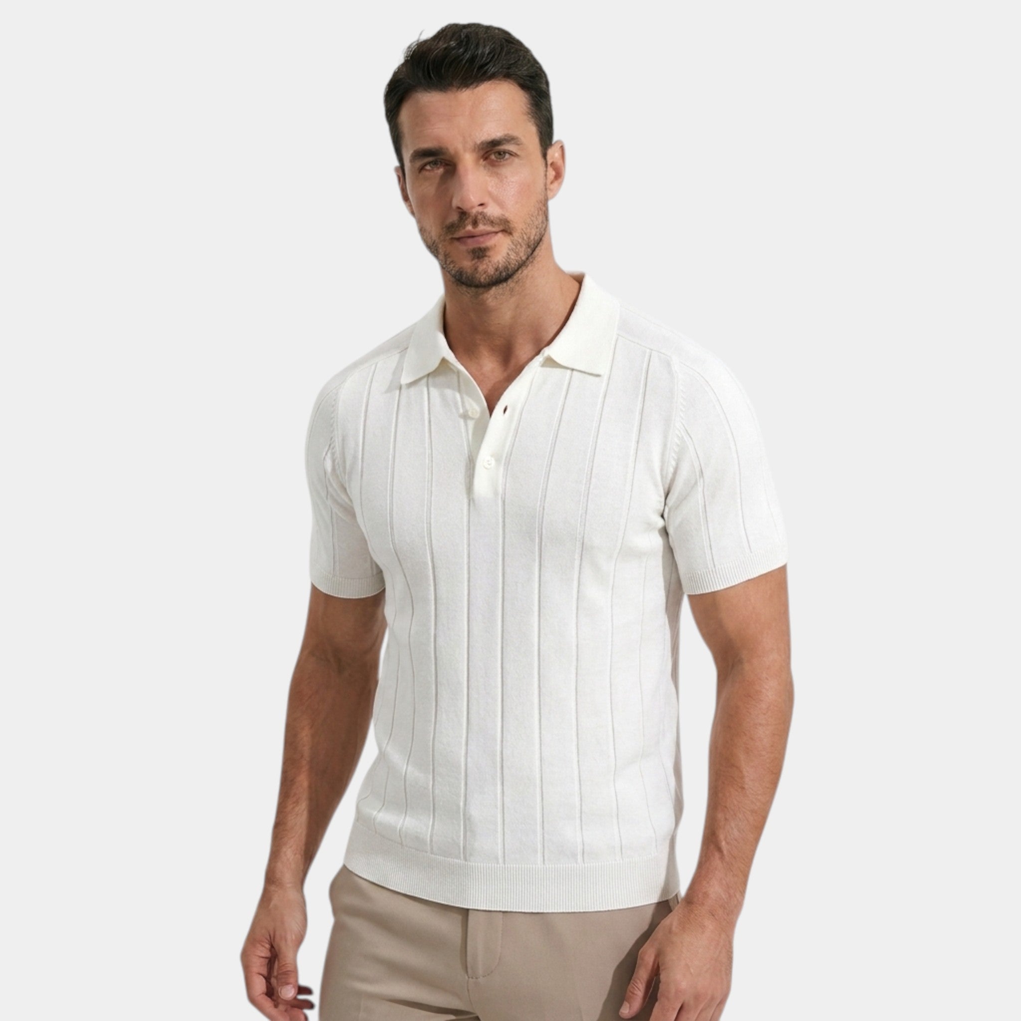 Men’s Slim Fit Casual Knitted Polo Shirt