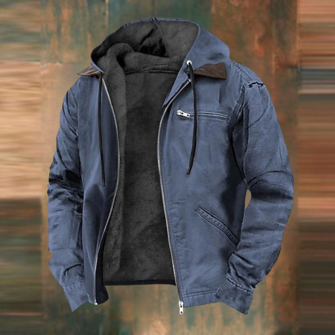Men's Tailored Jacket Smart Wool-Blend Pockets Classic Autumn Style
