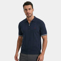 Men’s Ribbed Knit Polo Shirt