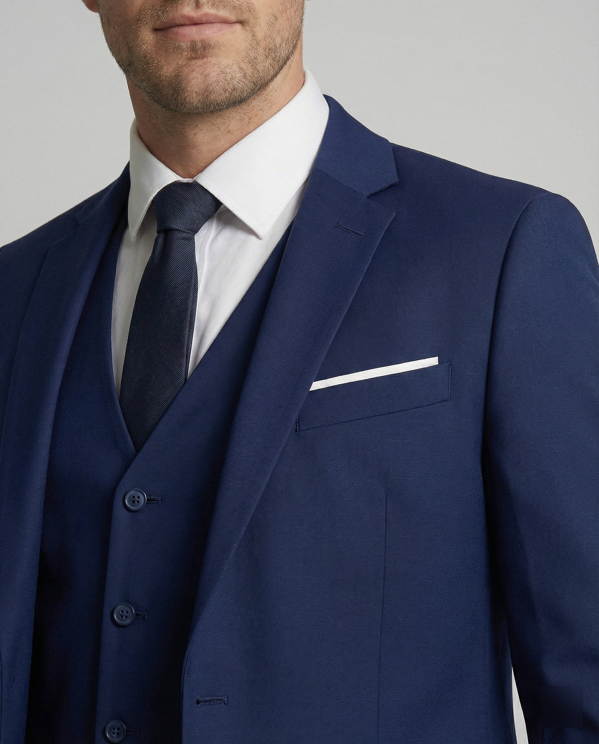 Men's Tailored Suit Jacket Classic Fit Notched Lapel Single-Breasted Formal