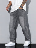 Men's Casual Straight Fit Jeans Versatile Everyday Wear Stylish Comfort