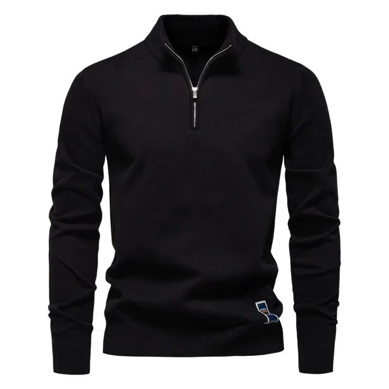 Men's Casual Quarter-Zip Pullover Relaxed Fit Everyday Layering