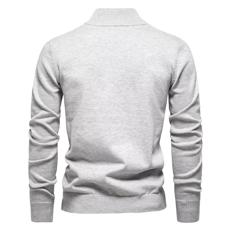 Men's Casual Quarter-Zip Pullover Relaxed Fit Everyday Layering