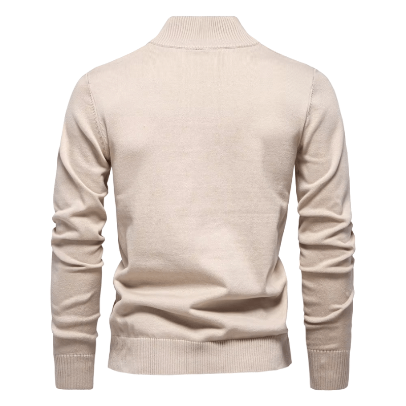 Men's Casual Quarter-Zip Pullover Relaxed Fit Everyday Layering