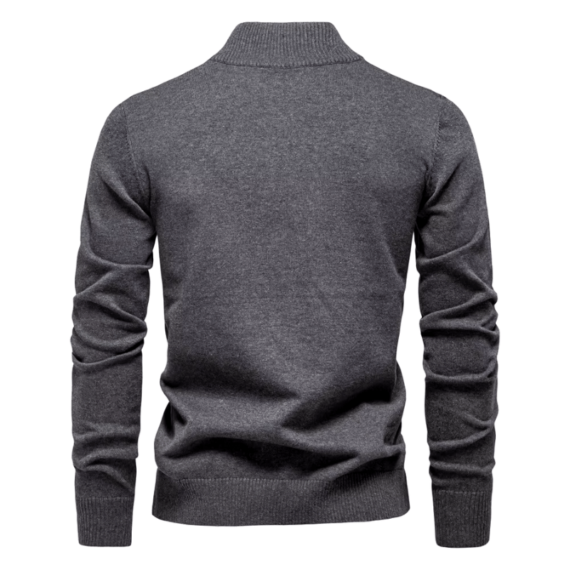Men's Casual Quarter-Zip Pullover Relaxed Fit Everyday Layering