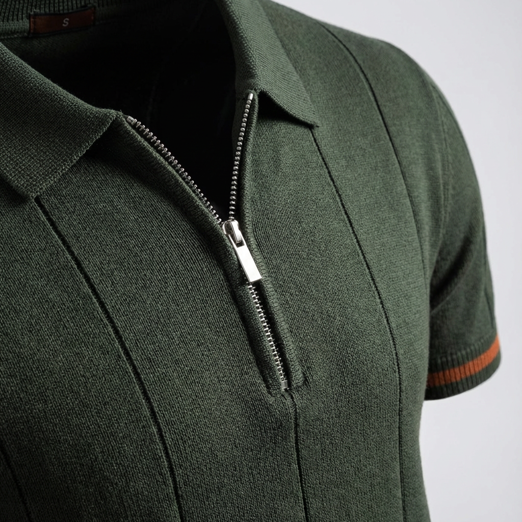 Men's Stylish Quarter-Zip Polo | Casual
