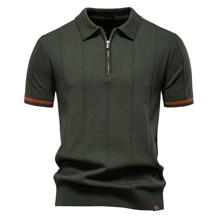 Men's Stylish Quarter-Zip Polo | Casual