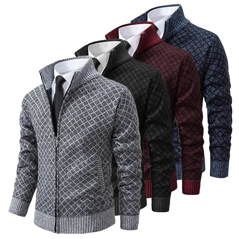 Men's Classic Hybrid Cardigan Long Sleeve Open Front Versatile Layering