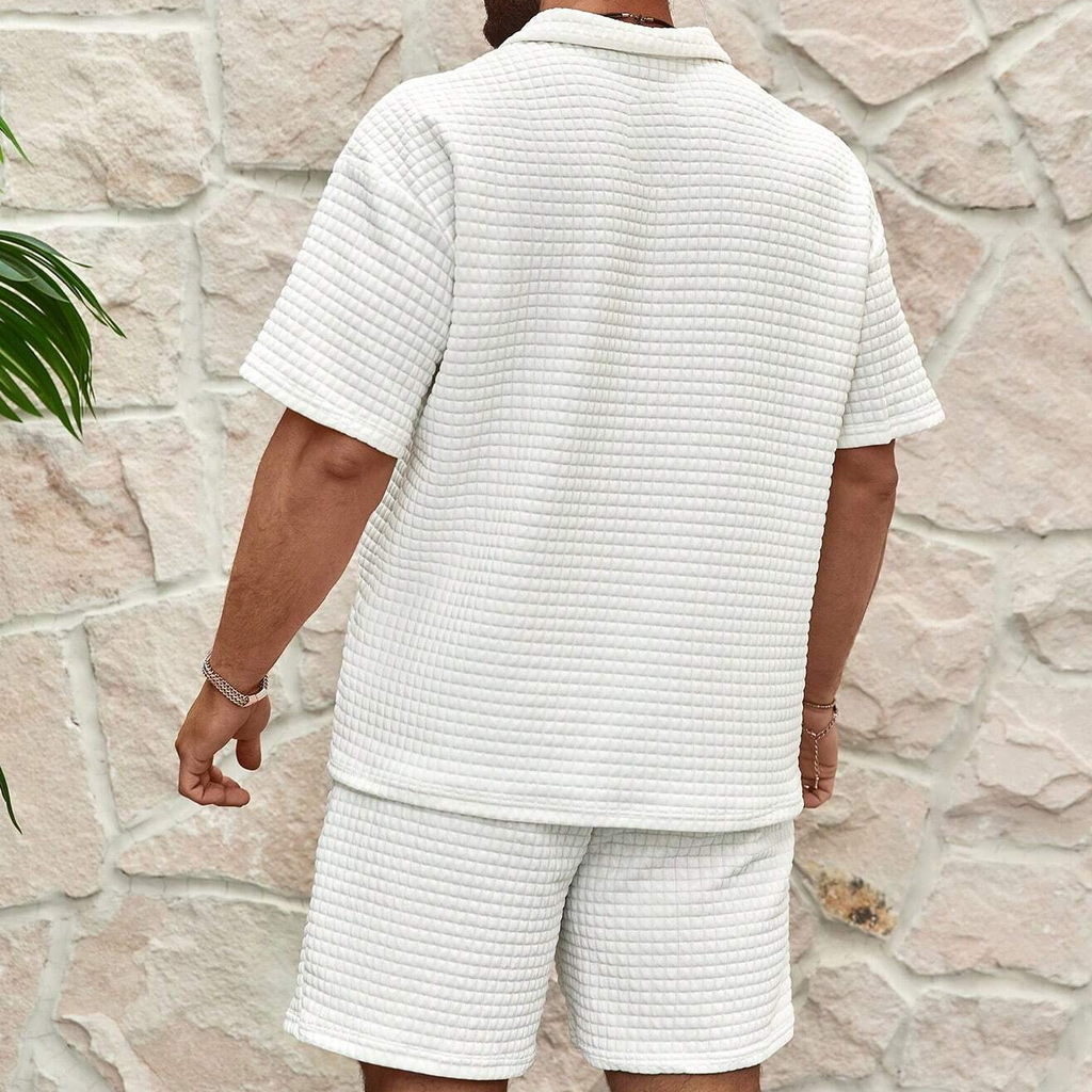 Men’s Zip Polo & Shorts Set
