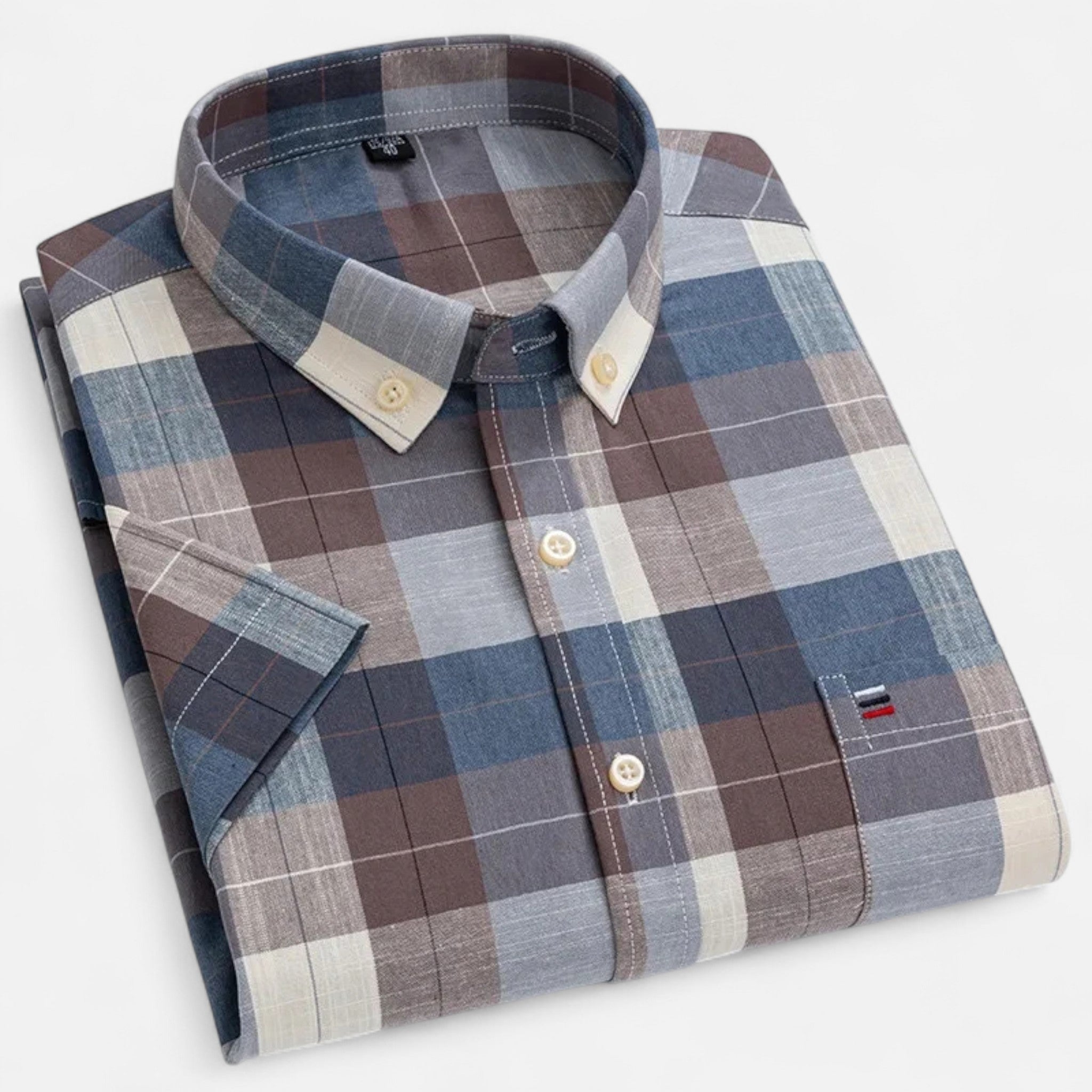 Men's Classic Short Sleeve Button-Up Shirt | Casual