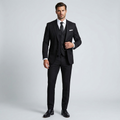 Men's Suit Set Slim Fit Blazer & Trousers Tailored Formal Wedding Business Occasion Classic Elegant Two-Piece