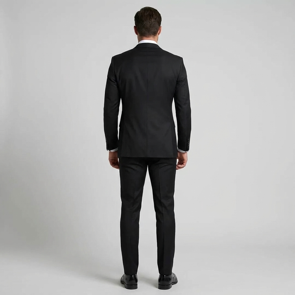 Men's Suit Set Slim Fit Blazer & Trousers Tailored Formal Wedding Business Occasion Classic Elegant Two-Piece