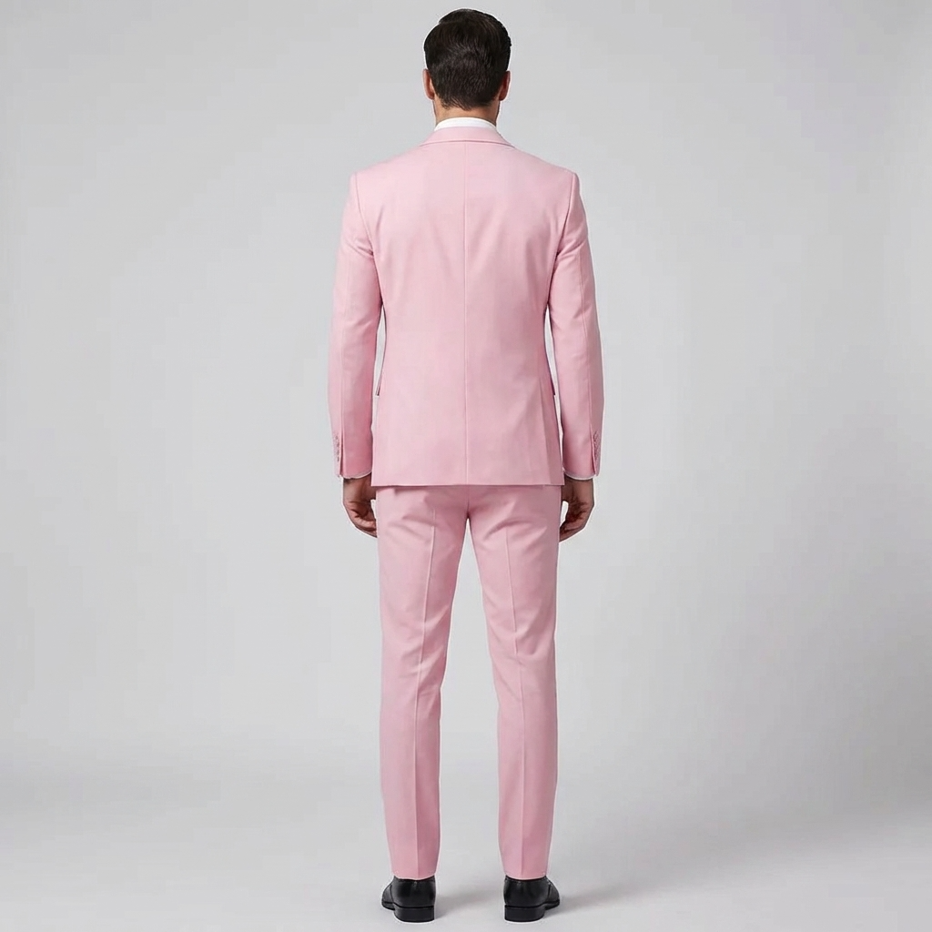 Men's Suit Set Slim Fit Blazer & Trousers Tailored Formal Wedding Business Occasion Classic Elegant Two-Piece
