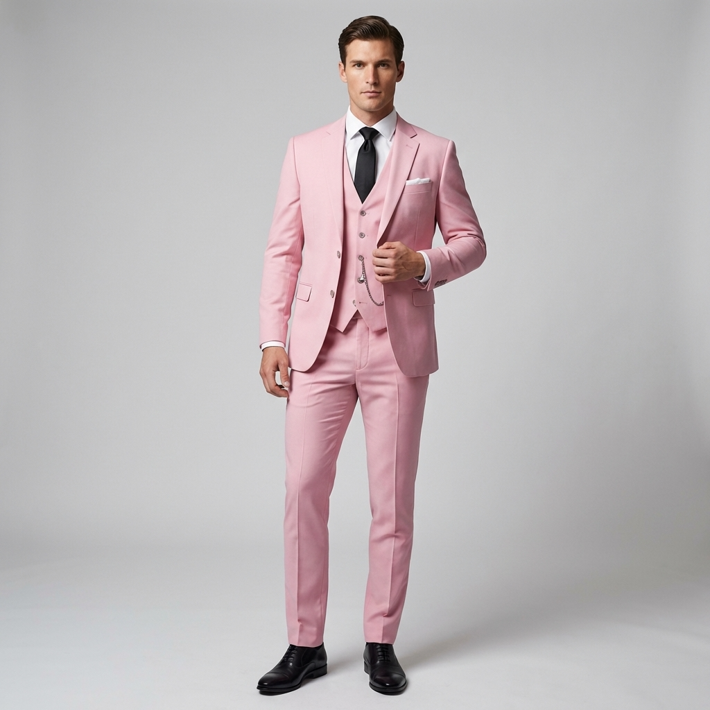 Men's Suit Set Slim Fit Blazer & Trousers Tailored Formal Wedding Business Occasion Classic Elegant Two-Piece