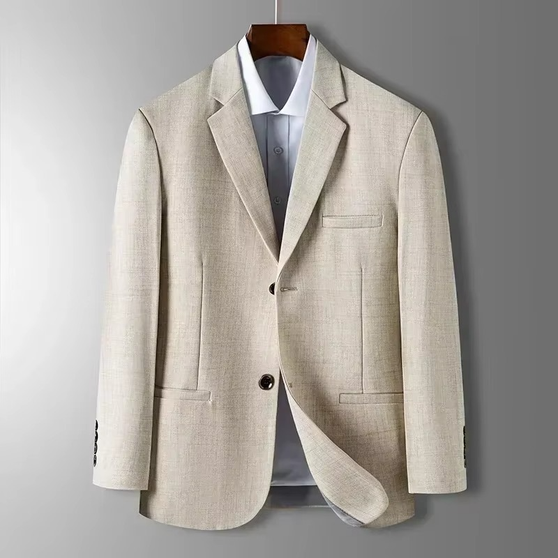 Men's Smart Plaid Jacket Tailored Fit Single-Breasted Stylish Casual Wear