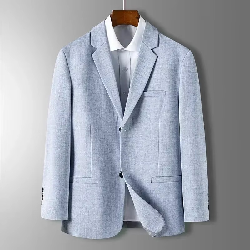 Men's Smart Plaid Jacket Tailored Fit Single-Breasted Stylish Casual Wear