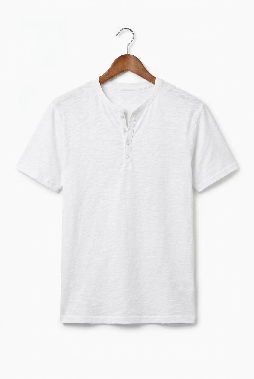 Men's Casual Henley Shirt | Short Sleeve