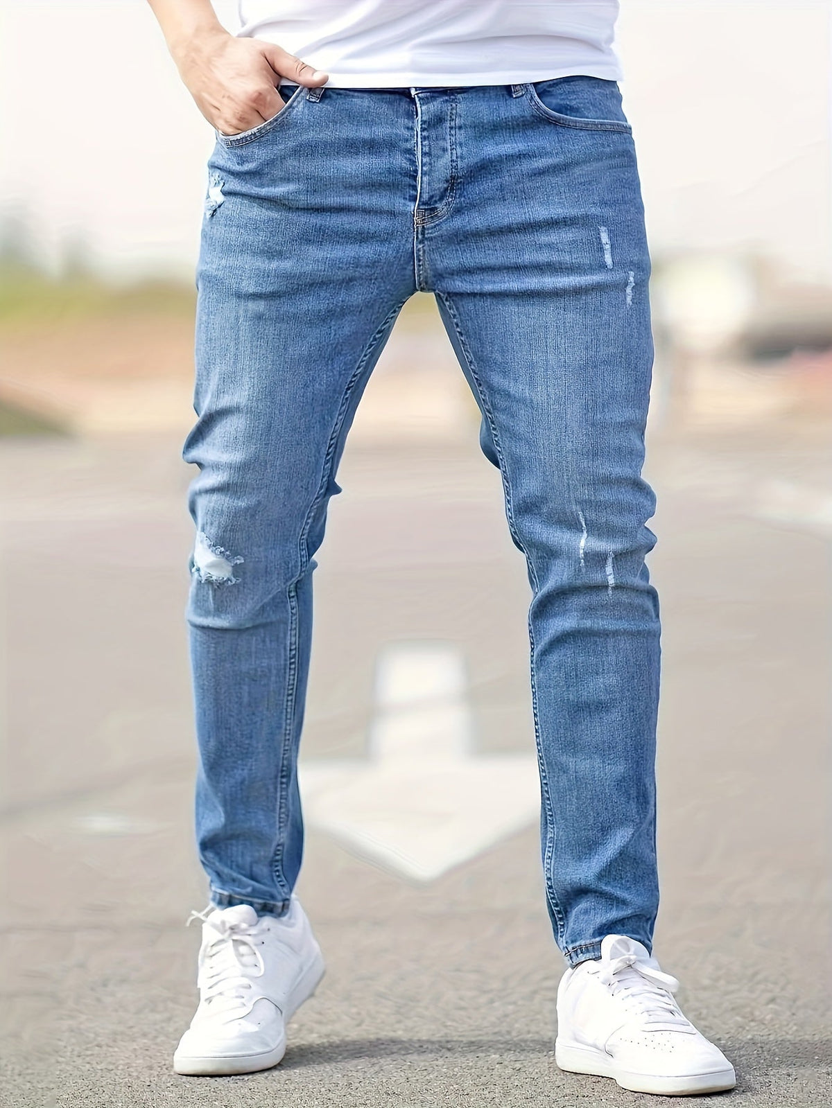 Men's Comfort Fit Jeans Classic Straight Leg Everyday Casual Wear