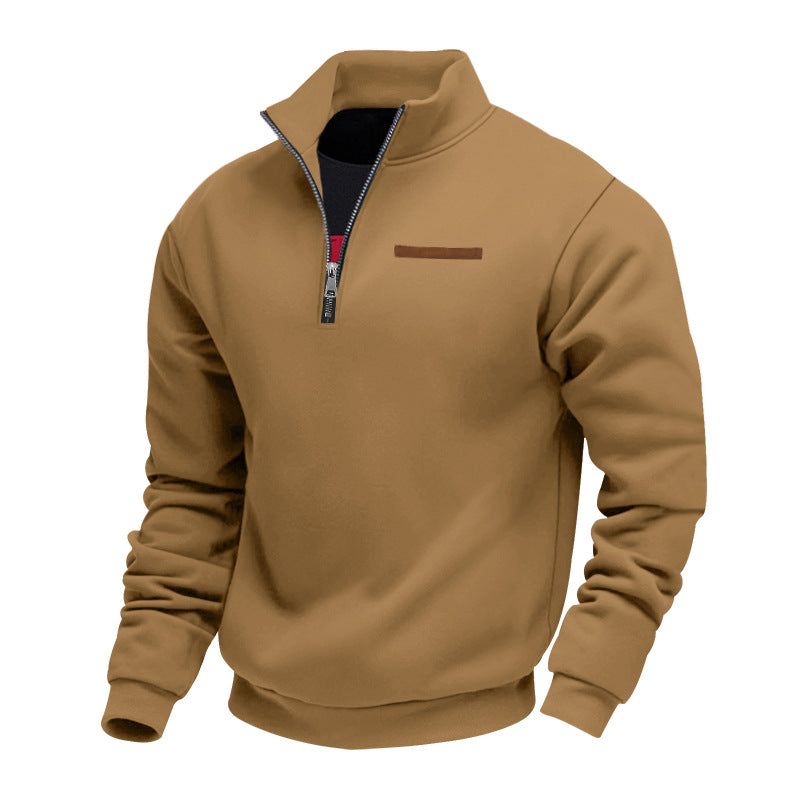 Men's Long Sleeve Half-Zip Shirt Casual Fit Versatile Everyday Layering