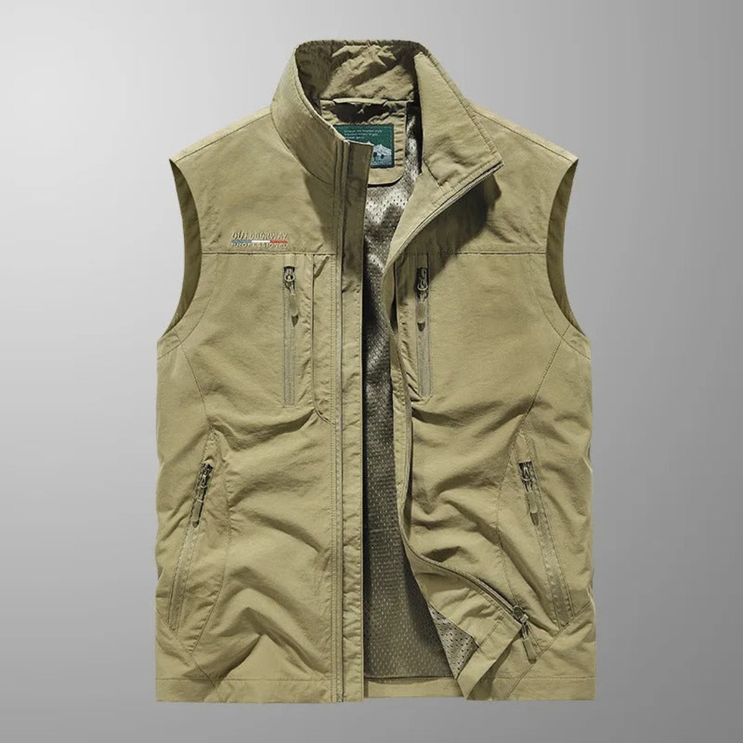 Men's Utility Vest Multi-Pocket Outdoor Adjustable Functional