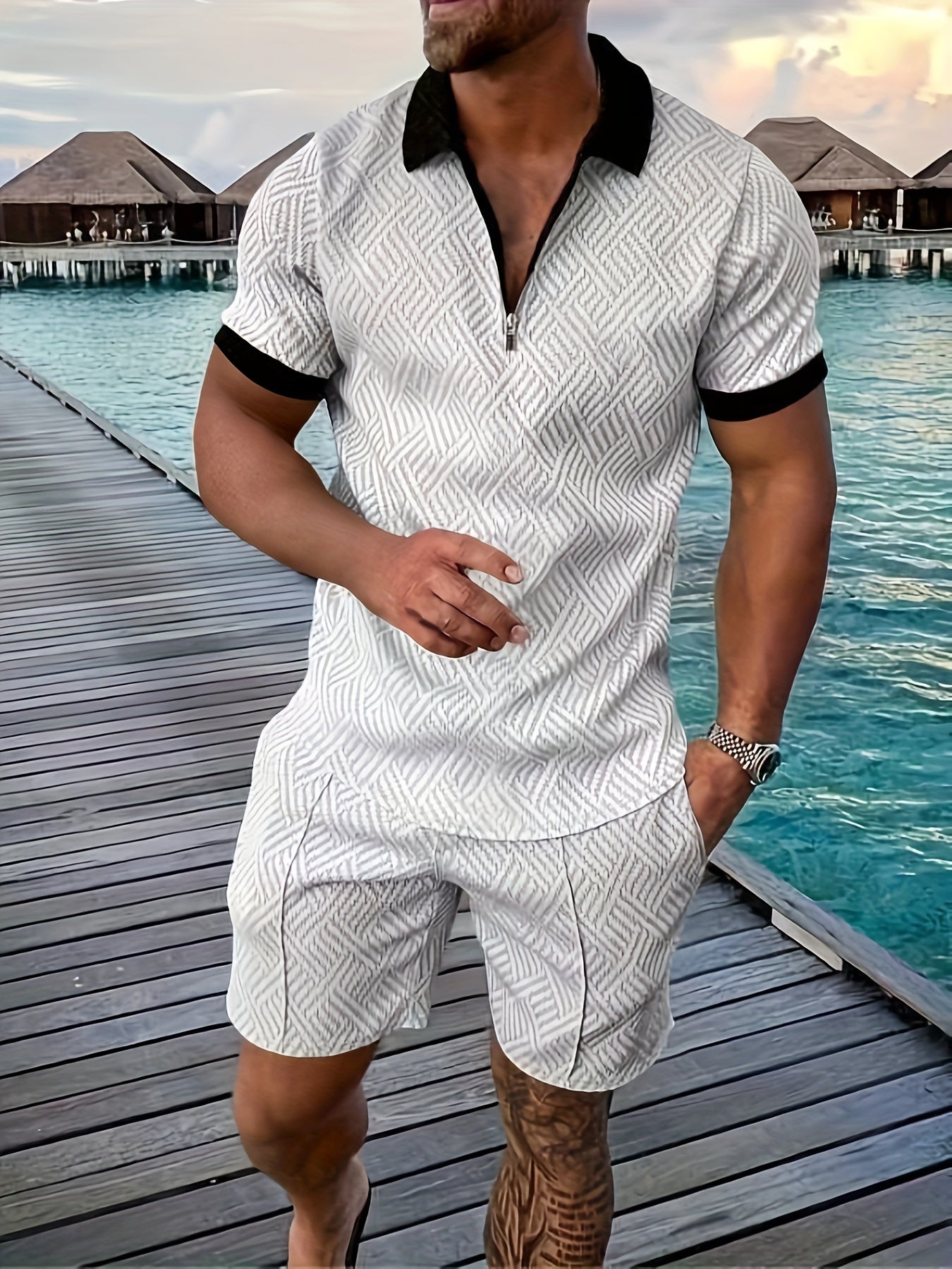 Men's Shirt & Shorts Set