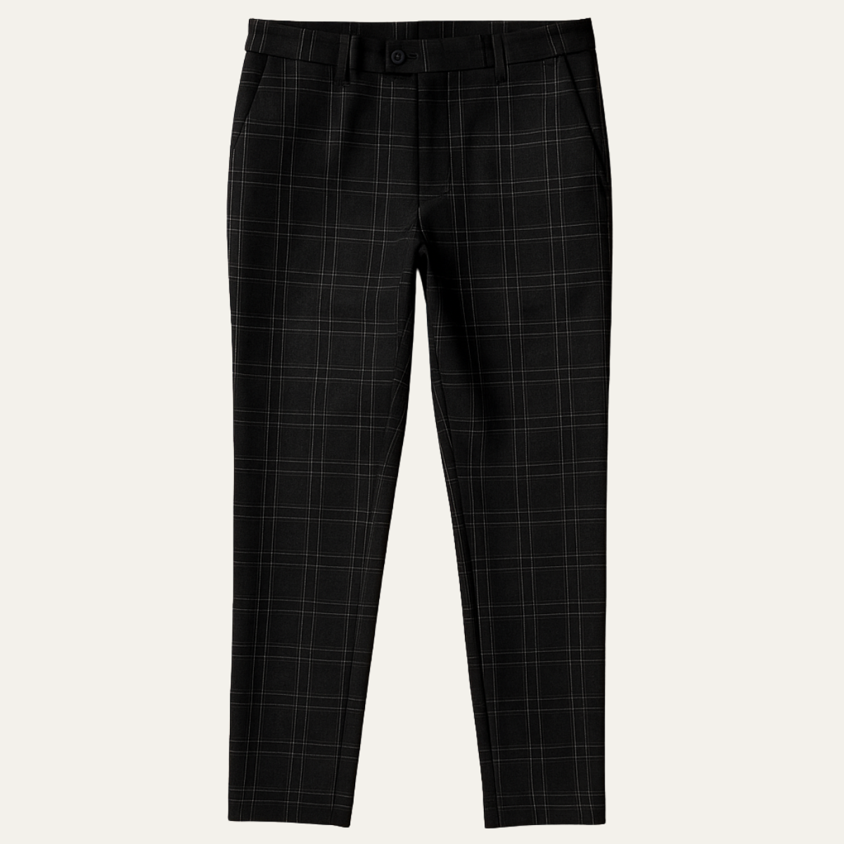 Men's Smart Casual Checked Pants | Slim Fit