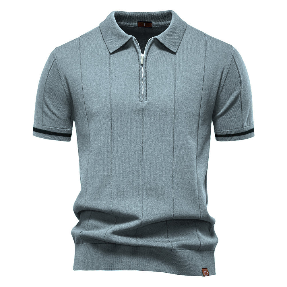 Men's Stylish Quarter-Zip Polo | Casual
