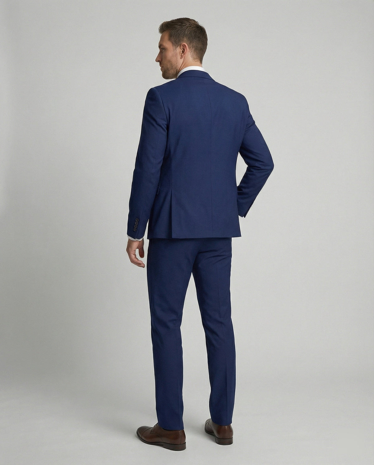 Men's Tailored Suit Jacket Classic Fit Notched Lapel Single-Breasted Formal