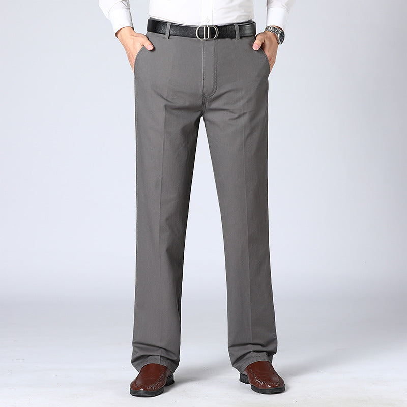 Men's Straight Leg Trousers Classic Fit Versatile Everyday Casual Wear