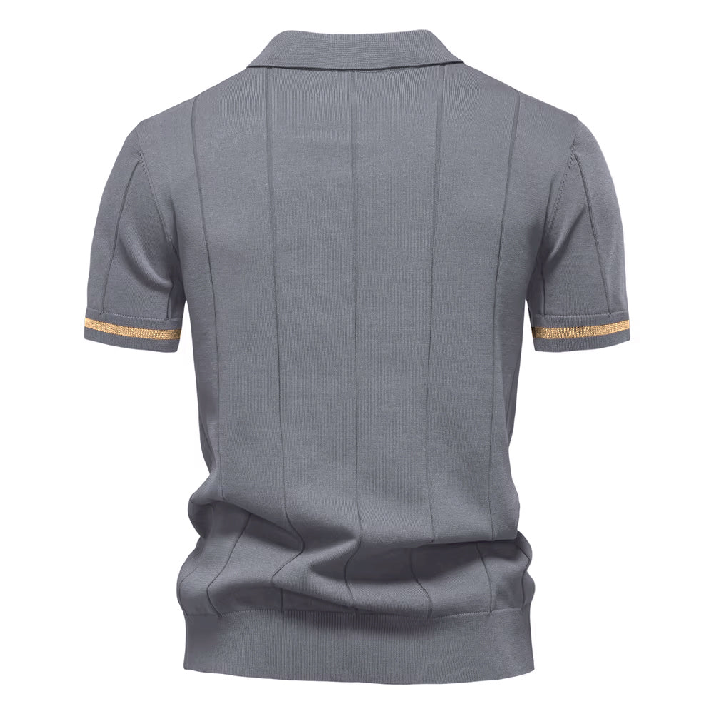 Men's Stylish Quarter-Zip Polo | Casual