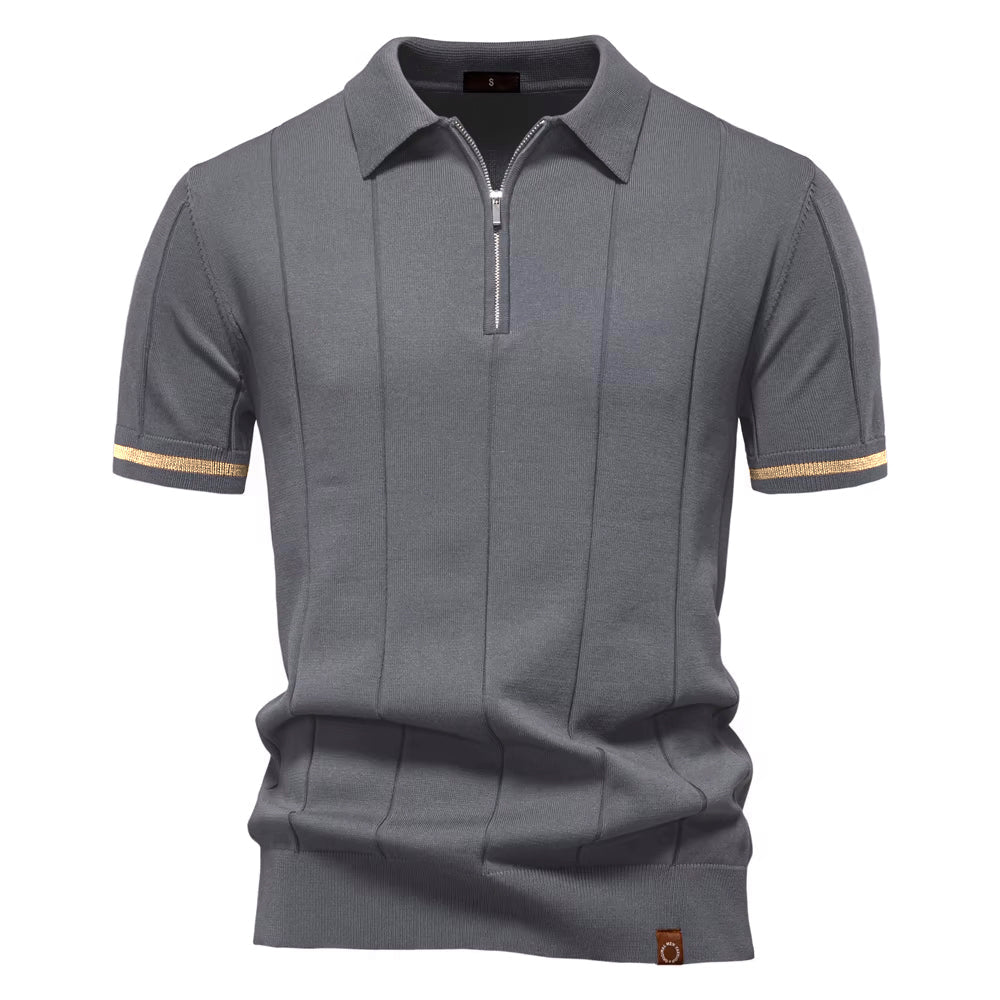 Men's Stylish Quarter-Zip Polo | Casual