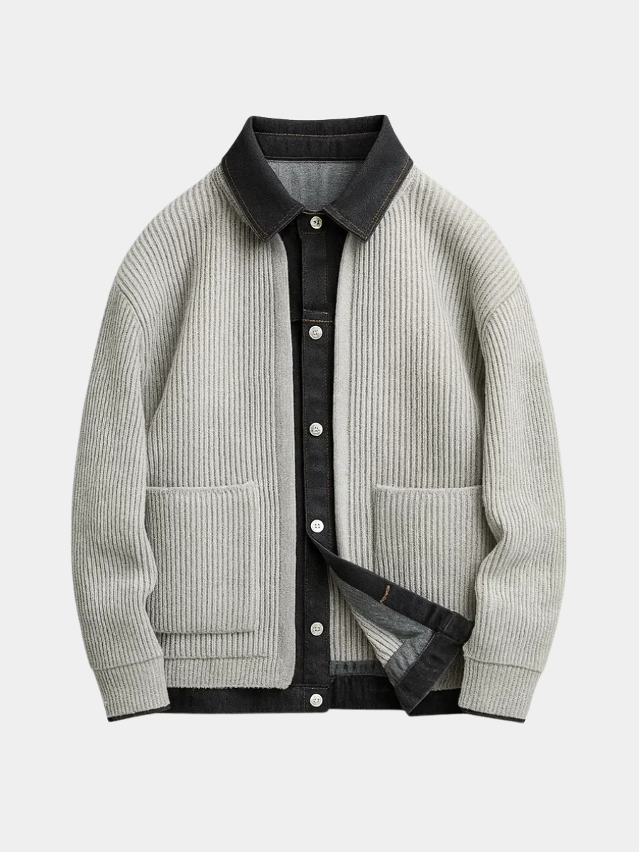 Men's Cardigan Jacket Slim Fit Long Sleeve Open Front Casual Layering