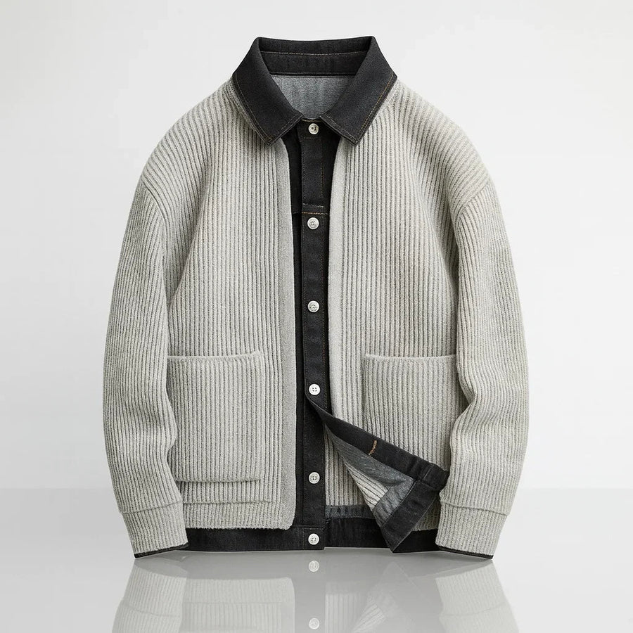 Men's Cardigan Jacket Slim Fit Long Sleeve Open Front Casual Layering
