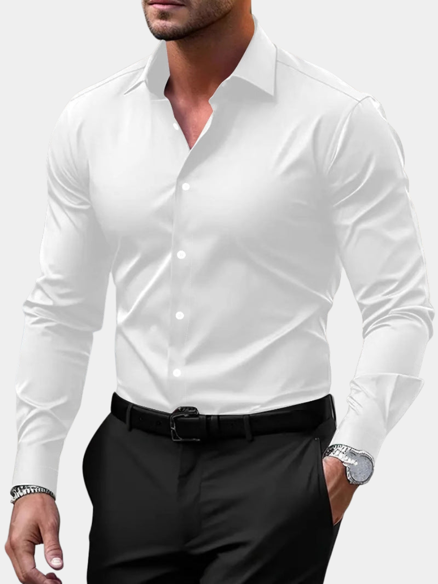 Men's Casual Button-Up Shirt Long Sleeve Classic Fit Soft Touch Everyday