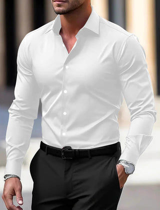 Men's Casual Button-Up Shirt Long Sleeve Classic Fit Soft Touch Everyday