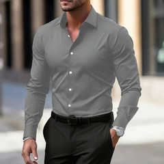 Men's Casual Button-Up Shirt Long Sleeve Classic Fit Soft Touch Everyday