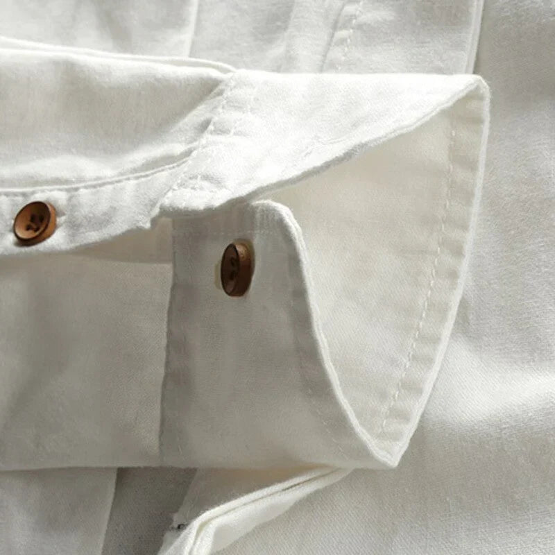 Men's Casual Stand Collar Shirt Relaxed Fit Long Sleeve Versatile Everyday