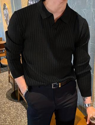 Men's Classic Knit Polo Shirt Short-Sleeve Collared Casual Everyday