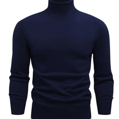 Men's High Neck Knit Sweater Relaxed Fit Long Sleeve Casual Everyday Wear