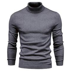 Men's High Neck Knit Sweater Relaxed Fit Long Sleeve Casual Everyday Wear