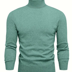 Men's High Neck Knit Sweater Relaxed Fit Long Sleeve Casual Everyday Wear