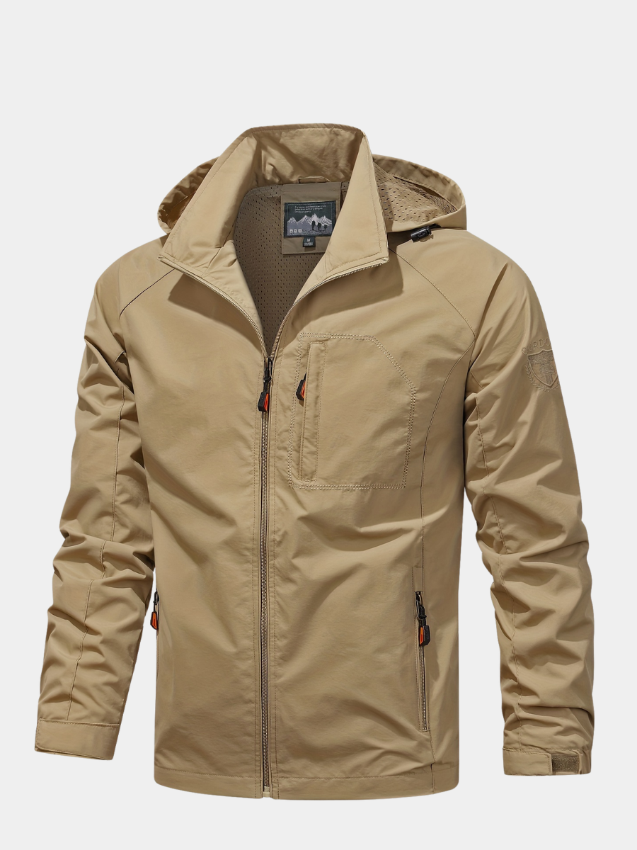 Men's Packable Bomber Jacket Lightweight Zip Closure Casual Travel Versatile