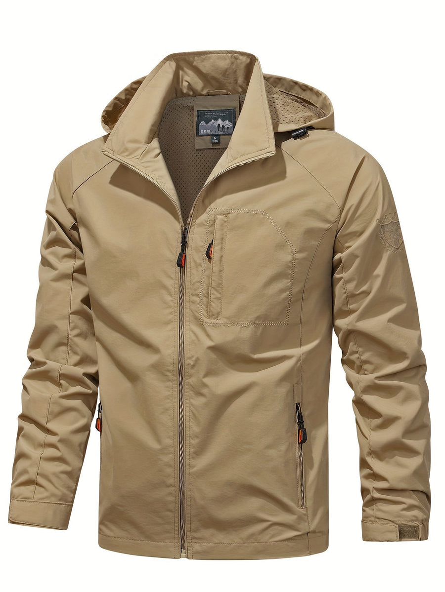 Men's Packable Bomber Jacket Lightweight Zip Closure Casual Travel Versatile