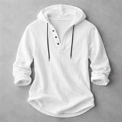 Men's Relaxed Henley Shirt Long-Sleeve Buttoned Neckline Casual Everyday