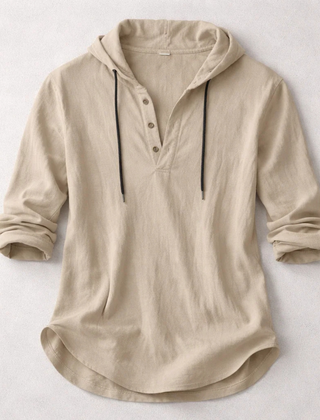 Men's Relaxed Henley Shirt Long-Sleeve Buttoned Neckline Casual Everyday