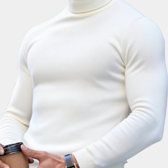 Men's Turtleneck Sweater Slim Fit Long Sleeve Classic Style Casual Wear