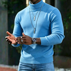 Men's Turtleneck Sweater Slim Fit Long Sleeve Classic Style Casual Wear